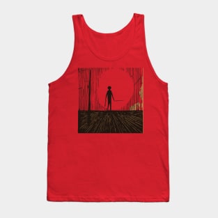 Abstract Lino Cut Tank Top